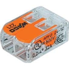 Колодка клемна 0,08-2,5;4мм (100шт.) WAGO (прозорі)