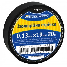 Ізострічка ПВХ АСКО 0,13х19х20м чорна