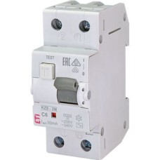 Диференційний автоматичний вимикач KZS-2M C 6/0,03 тип AC (10kA) ETI