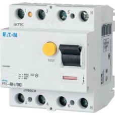 Диференційне реле 4п 40A PF6-40/4/003 30mA EATON