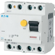 Диференційне реле 4п 100A PF7-100/4/003 30mA EATON