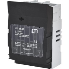 Роз'єднувач HVL EK 00 3P 160A (Клеми M8-M8) ETI