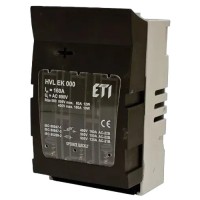Роз'єднувач HVL EK 000 3P 100A (Клеми M8-M8) ETI