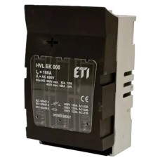 Роз'єднувач HVL EK 000 3P 100A (Клеми M8-M8) ETI