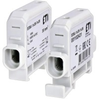 Ввідна силова клема EDBJ-1x35-1x35 (125A, 1000V AC/1500V DC, IN: 1x35, OUT: 1x35, сіра) ETI