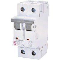 Автоматичний вимикач ETIMAT 6 2p C 6А (6 kA) ETI