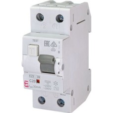 Диференційний автоматичний вимикач KZS-2M C 20/0,03 тип AC (10kA) ETI