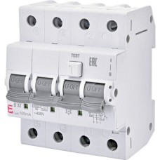 Диференційний автоматичний вимикач KZS-4M 3p+N C 32/0,03 тип AC (6kA) ETI