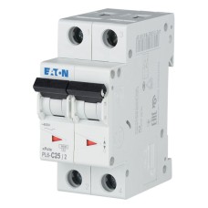 Автоматичний вимикач 2п 25A PL6-C25/2 6kA EATON