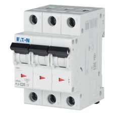 Автоматичний вимикач 3п 25A PL6-C25/3 6kA EATON