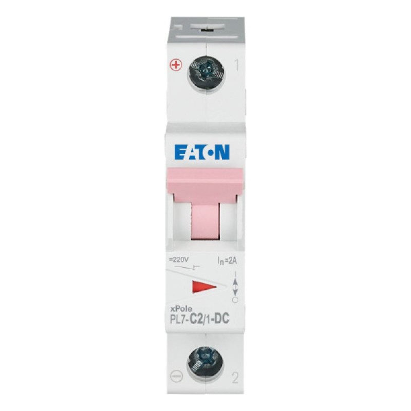 Автоматичний вимикач 1п 2A PL7-C2/1-DC 10kA EATON