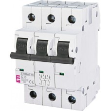 Автоматичний вимикач ETIMAT 10 3p C 6А (10 kA) ETI