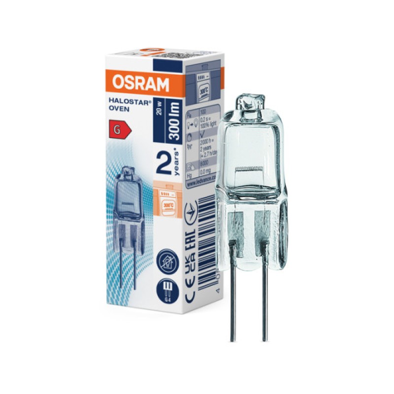 Лампа галогенна OSRAM 64428 20W 12V G4 OVEN (300°С)