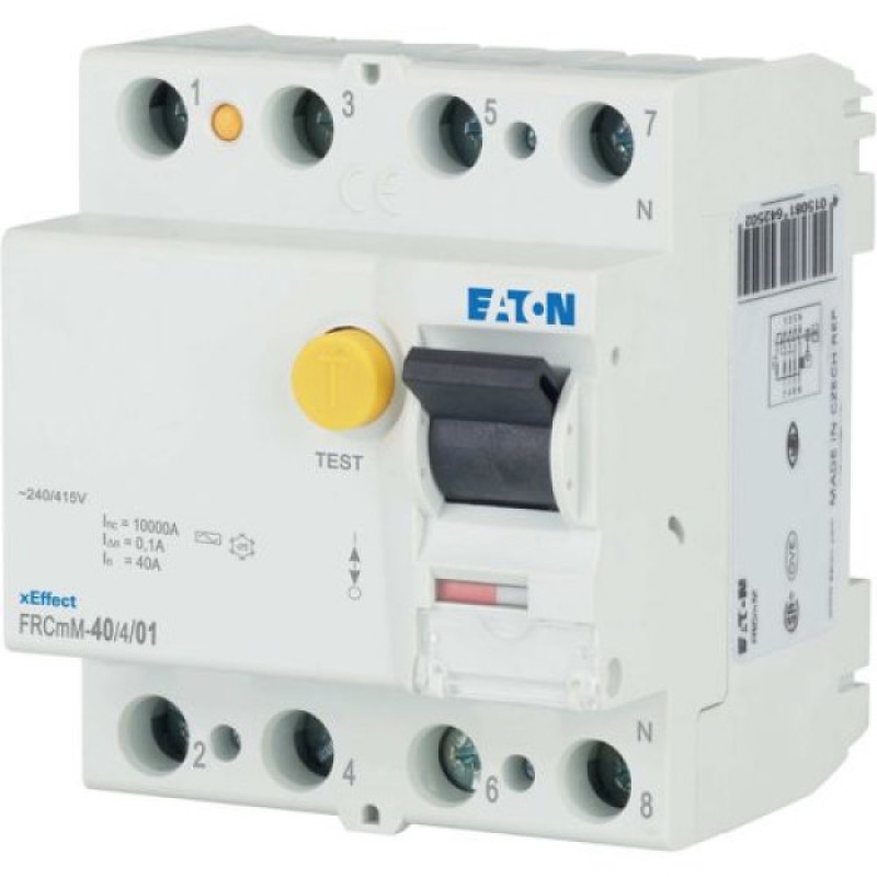 Диференційне реле 4п 40A FRCMM-40/4/01 100mA EATON