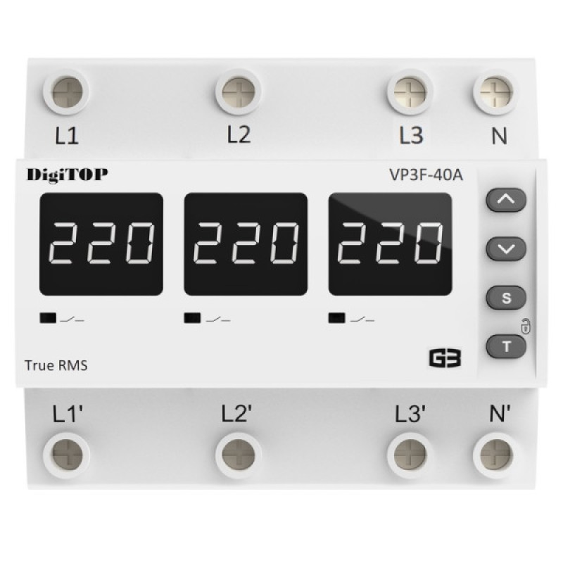 Реле контроля напруги VP-3F40A Digitop