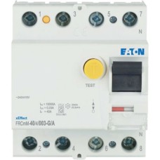 Диференційне реле 4п 40A FRCMM-40/4/003-G/A 30mA EATON