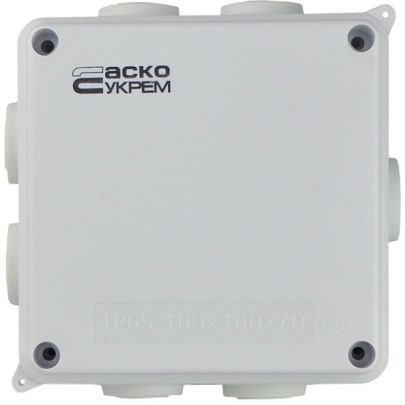 Коробка розподільча (100х100х70мм) TY-RA IP65 АСКО