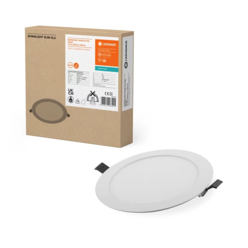 Світильник LED DL SLIM ALU DN180 17W/4000K IP20 Ledvance