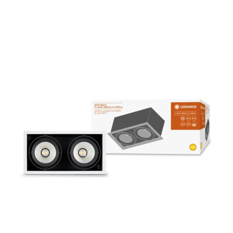 Світильник LED SP MULTI 2x30W/3000K FL WT/BK 230V IP20 Ledvance