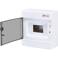 Щит зовнішній розподільний ECT 8PT (8 модулів прозорі дверцята) ETI