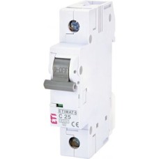 Автоматичний вимикач ETIMAT 6 1p C 25А (6 kA) ETI
