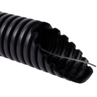 Труба гофрована ПЕ легка d16/10,7mm з протяжкою чорний Kopos (100м)