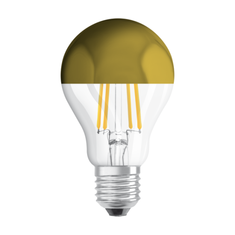 Лампа LED Osram CL A 50 MIR G 7W/827 230V FIL E27 10X1 "золото"