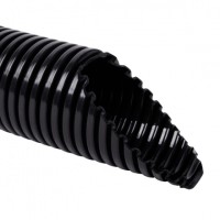 Труба гофрована ПА легка d28,5/22,6mm UV-, маслобензостійка APAFS чорний Kopos (50м)