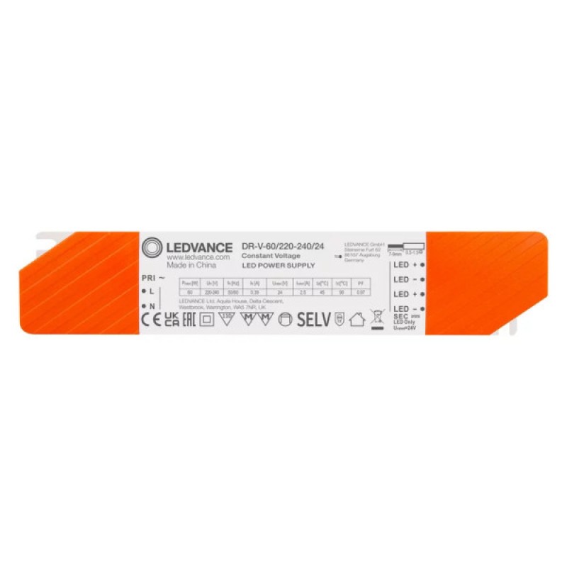 Блок живлення 60W Ledvance DR-V-60/220-240/24 IP20 New