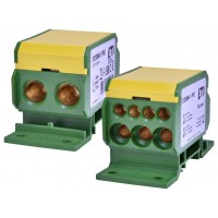 Блок розподільчий EDBM-1/PE (160А, 1500V AC/DC, OUT: 1x4-50; 3x2,5-25; 4x2,5-16) ETI