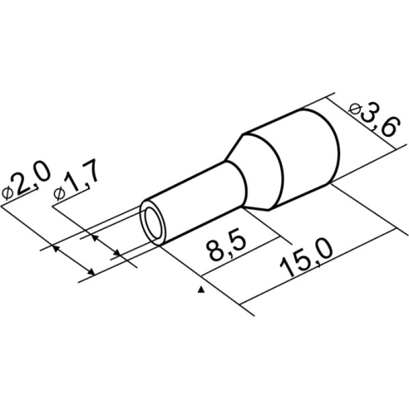 Наконечник-гільза 1,5мм2 НТ 1,5-08мм синій (100шт)
