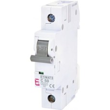 Автоматичний вимикач ETIMAT 6 1p C 50А (6 kA) ETI