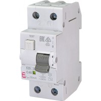 Диференційний автоматичний вимикач KZS-2M C 40/0,03 тип AC (10kA) ETI