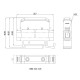 Ввідна силова клема EDBJ-1x35-1x35 (125A, 1000V AC/1500V DC, IN: 1x35, OUT: 1x35, сіра) ETI