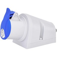Розетка настінна (силовий роз'єм) EZ-1632 IP44 (16A, 230V, 2P+PE) ETI
