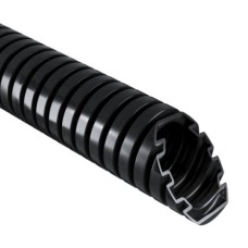 Труба гофрована ПВХ легка d16/10,7mm з протяжкою чорний Kopos (50м)