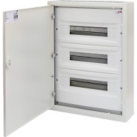 Щит металевий WRP18-3 (3х18 модулів, 54 модуля, пластик. фальш-панель, IP30, зовнішній) ETI