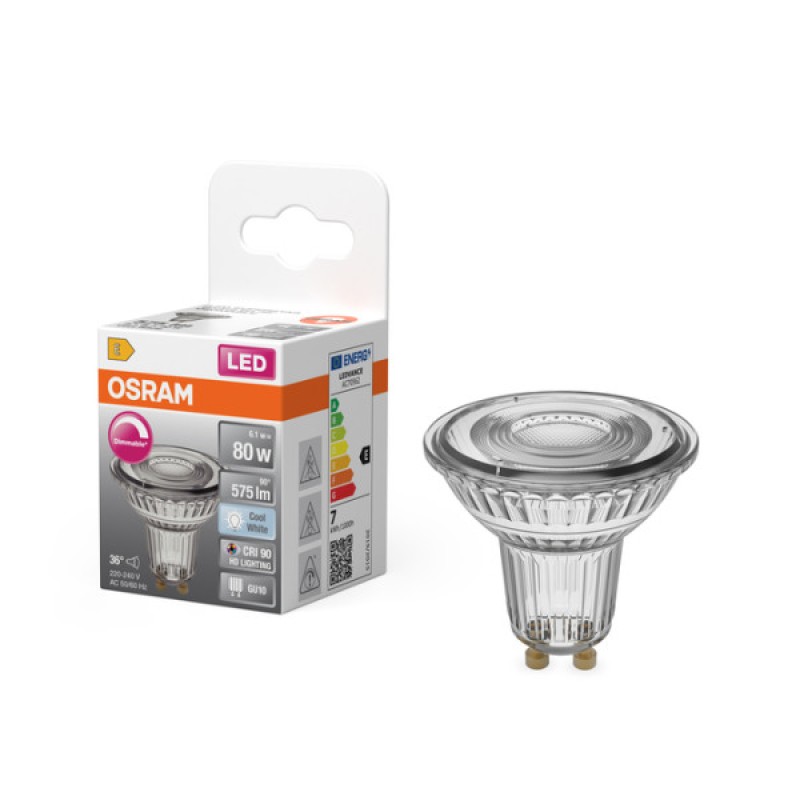 Лампа LED Osram PAR16 DIM 6,1W/940 230V GU10 36D SST80