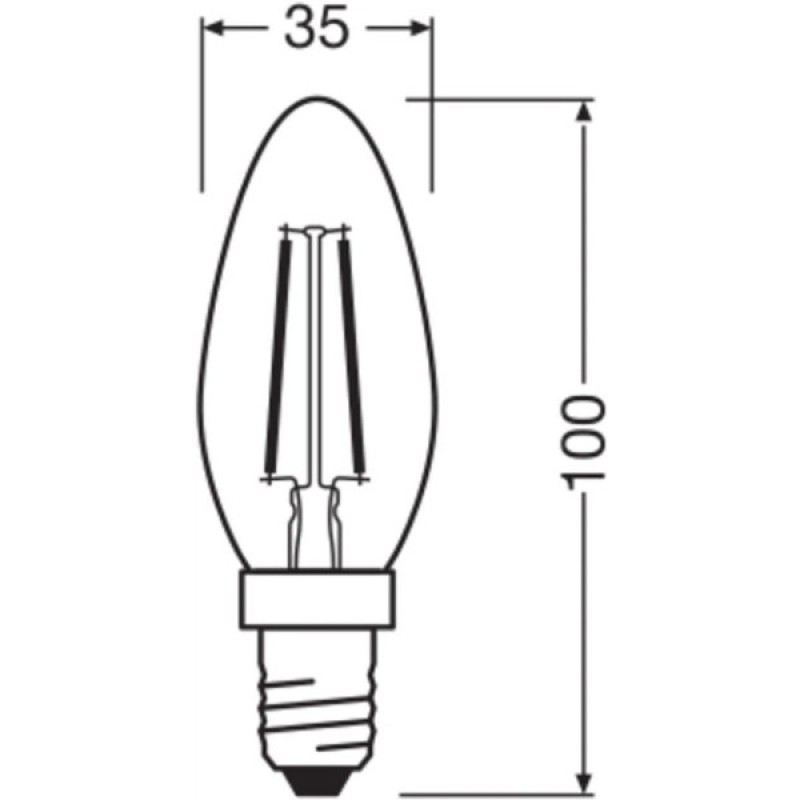Лампа LED Osram CL B 7.5W/840 230V FIL E14 VALUE 75