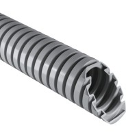 Труба гофрована ПВХ легка d25/18,2mm з протяжкою світло-сірий Kopos (50м)