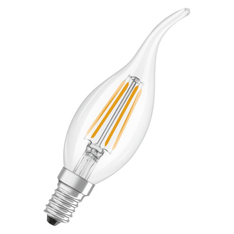 Лампа LED OSRAM CL BA 3.4W/827 230V FIL E14 6X1 40
