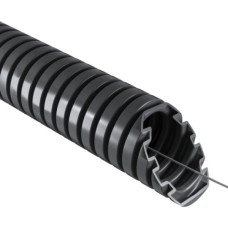Труба гофрована ПВХ тяжка d20/14,1mm з протяжкою темно-сірий Kopos (50м)