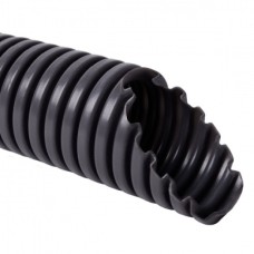 Труба гофрована ПВХ тяжка d25/18,2mm з протяжкою чорний Kopos (50м)