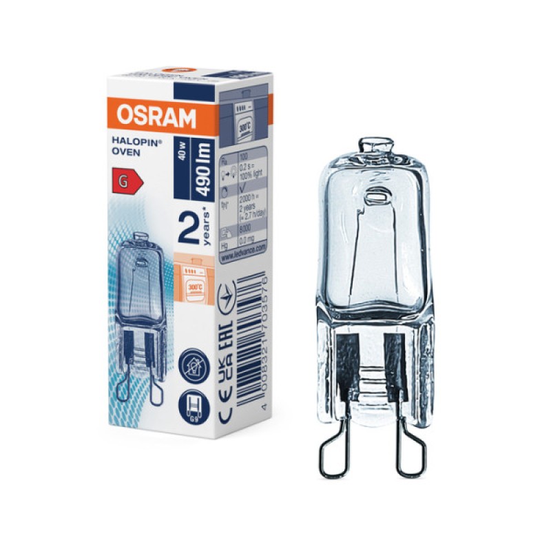 Лампа галогенна для духовок OSRAM 66740 OVEN 40W 230V G9