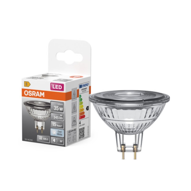 Лампа LED Osram MR16 12V 3,4W/840 GU5.3 36° P 35
