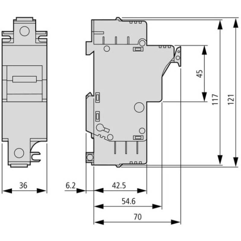 Тримач запобіжника VLCE22-3P+N EATON