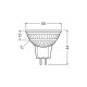 Лампа LED Osram MR16 12V 3,4W/827 GU5.3 36° P 35
