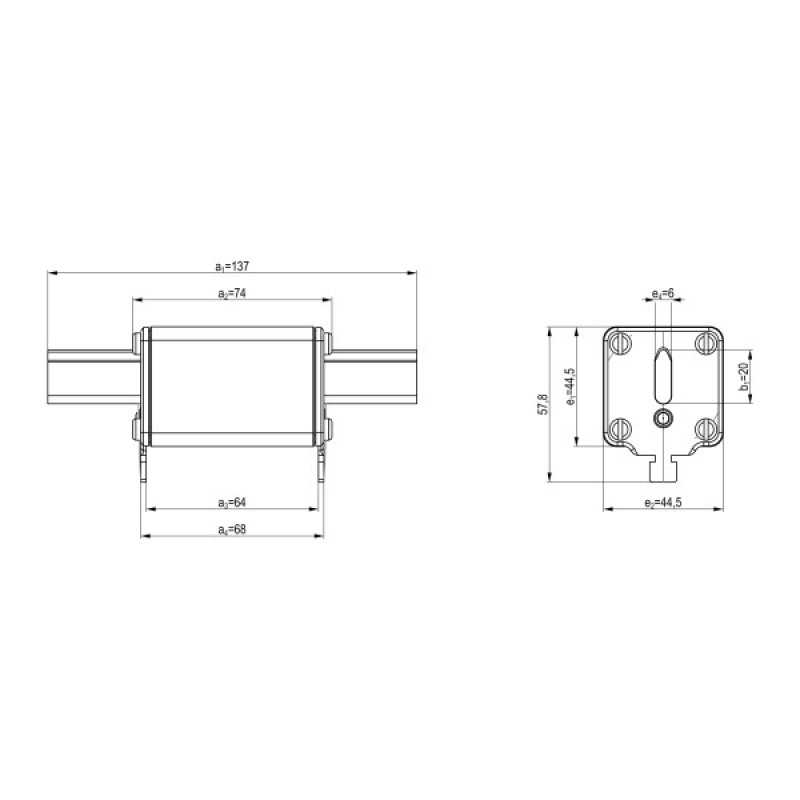 Запобіжник NH-1 Battery 250A 80V DC ETI