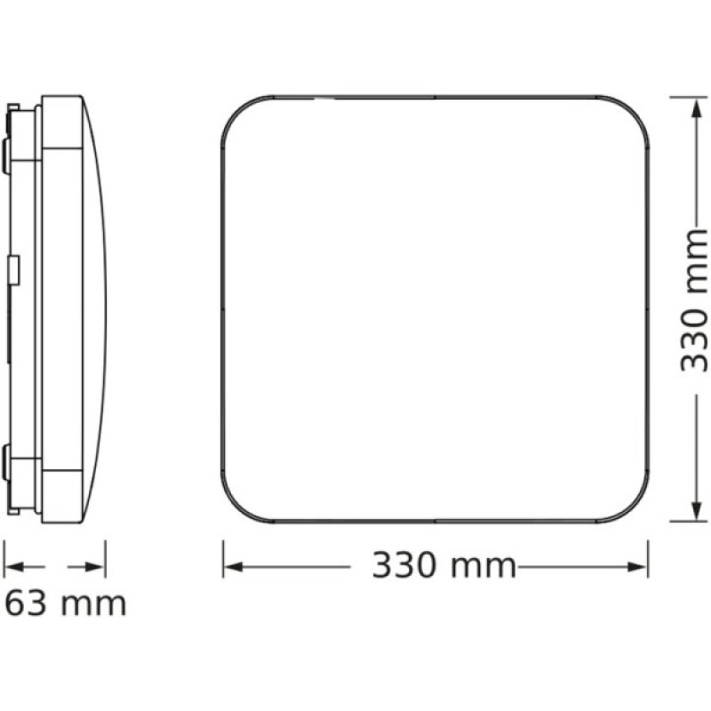 Світильник LED CEILING SQUARE 24W 840 IP20 OSRAM