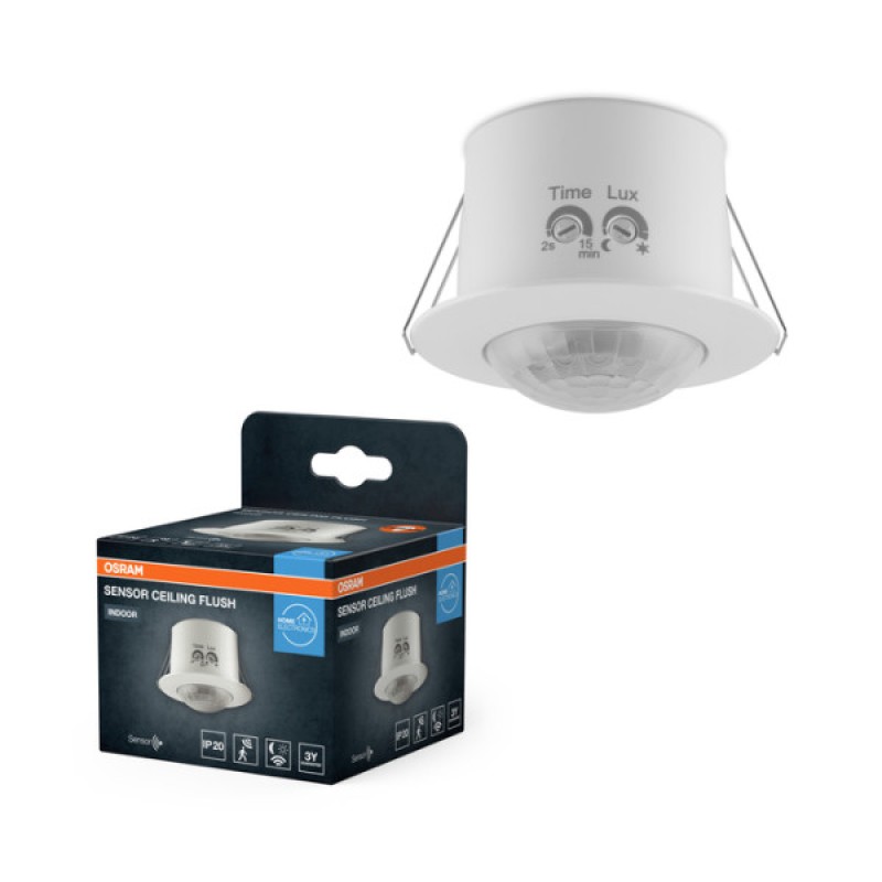 Датчик руху SENSOR CEILING FLUSH 360DEG IP20 WT OSRAM (вбудований)